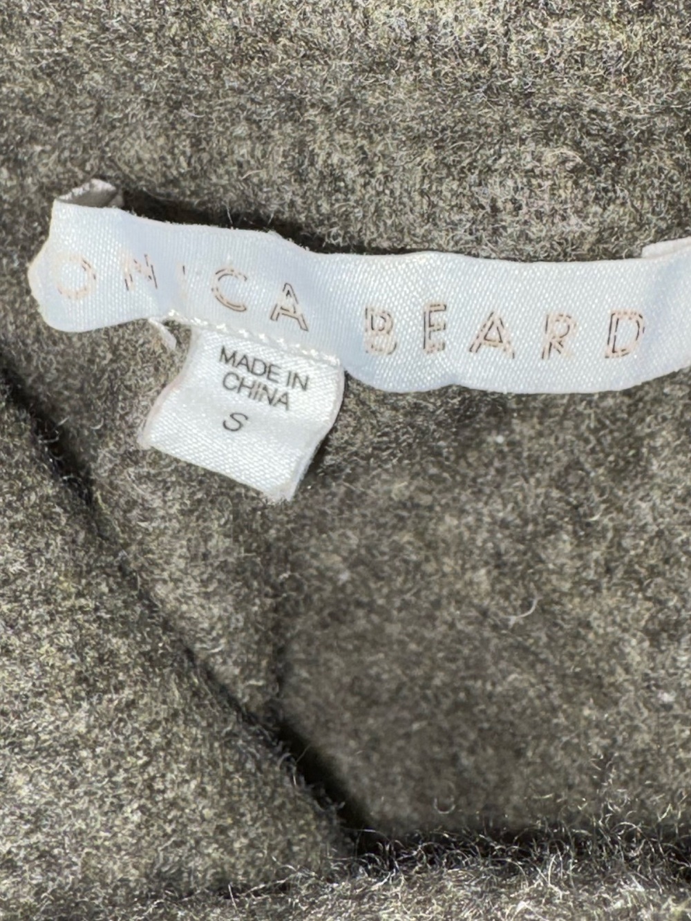 Veronica Beard Oliver Cashmere Funnel Neck Cropped Sweater in Army Green - S - Picture 12 of 14